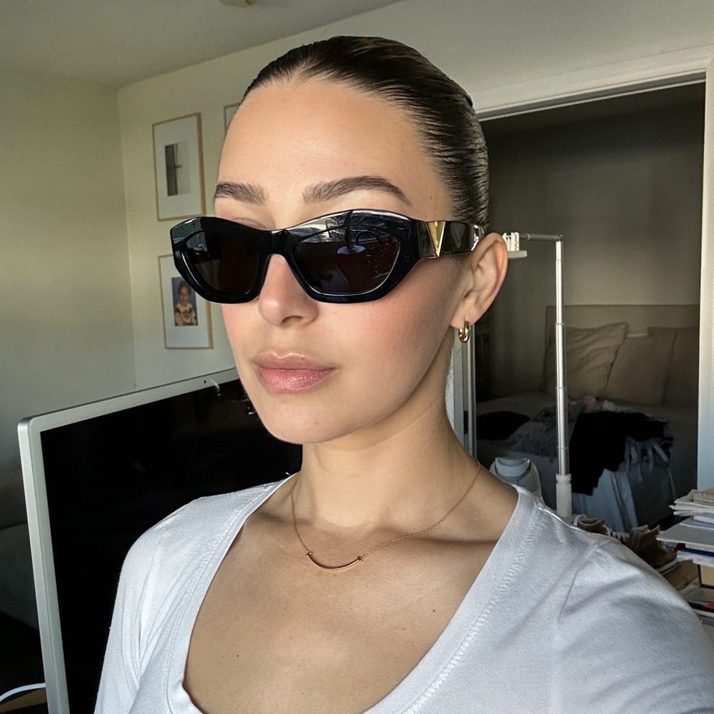 Bottega Veneta Sunglasses with Black and Gold Design